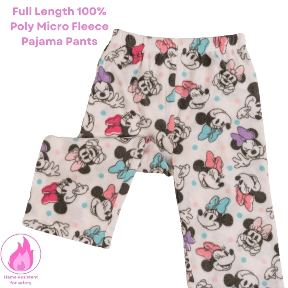 NWT Disney Minnie Mouse Toddler Girl Pajama Set Long Sleeve Sleepwear Blue Pink